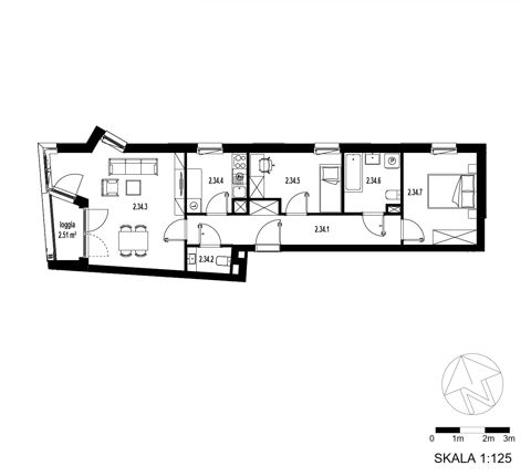 Plan 3 pok. 66m²
