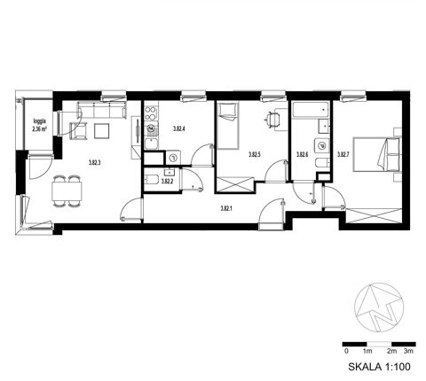 Plan 3 pok. 69m²