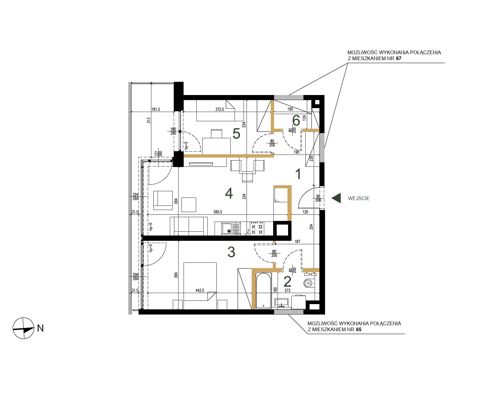 Plan 3 pok. 57m²