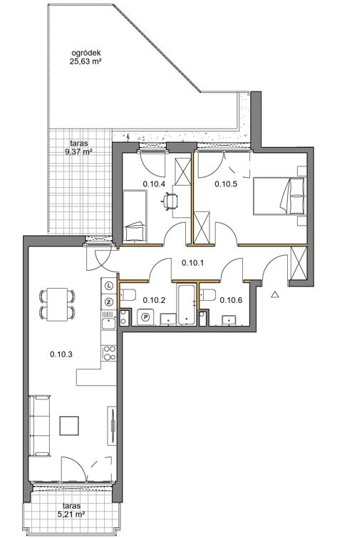 Plan 3 pok. 67m²