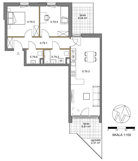 Plan 3 pok. 67m²