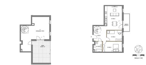 Plan 3 pok. 110m²