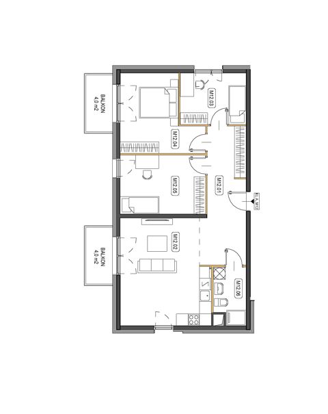 Plan 4 pok. 81m²