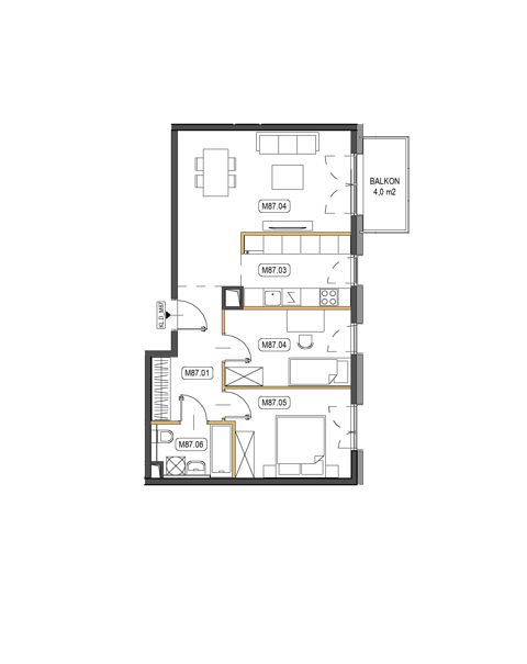 Plan 3 pok. 63m²