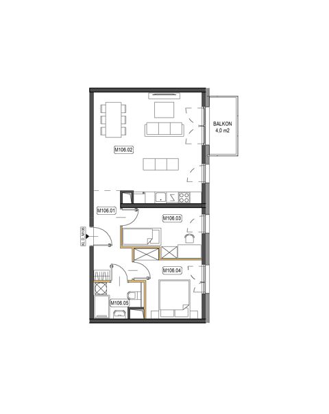 Plan 3 pok. 62m²