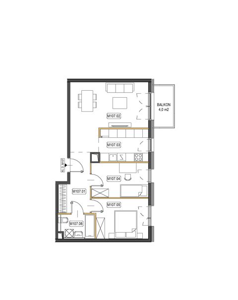 Plan 3 pok. 63m²