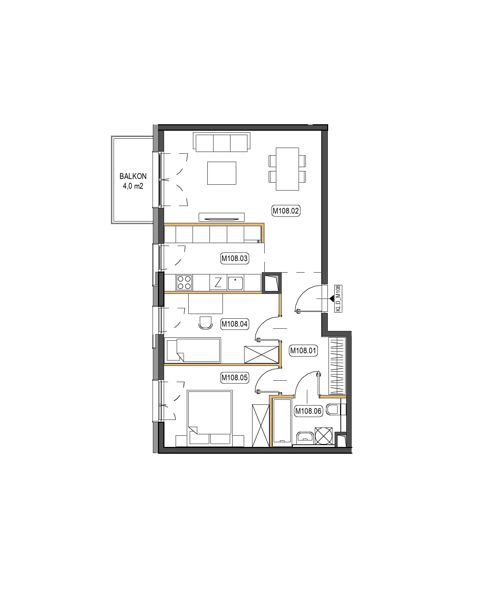 Plan 3 pok. 63m²
