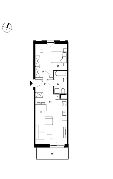 Plan 2 pok. 49m²