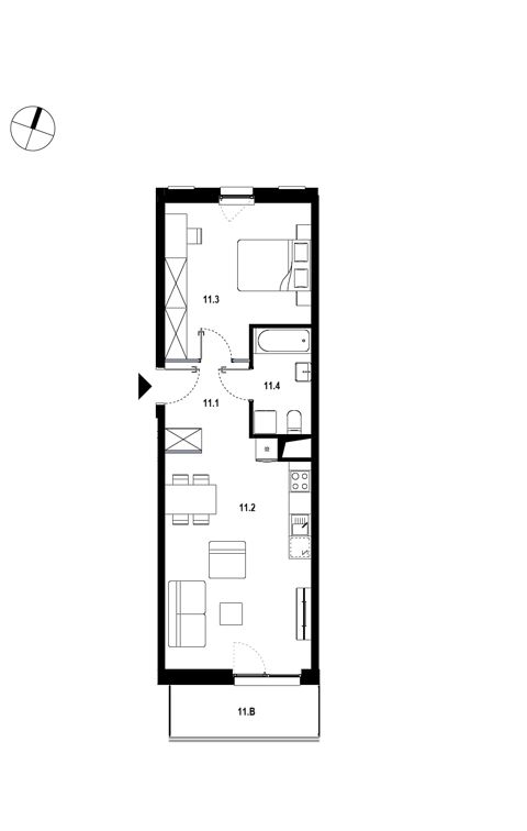 Plan 2 pok. 49m²