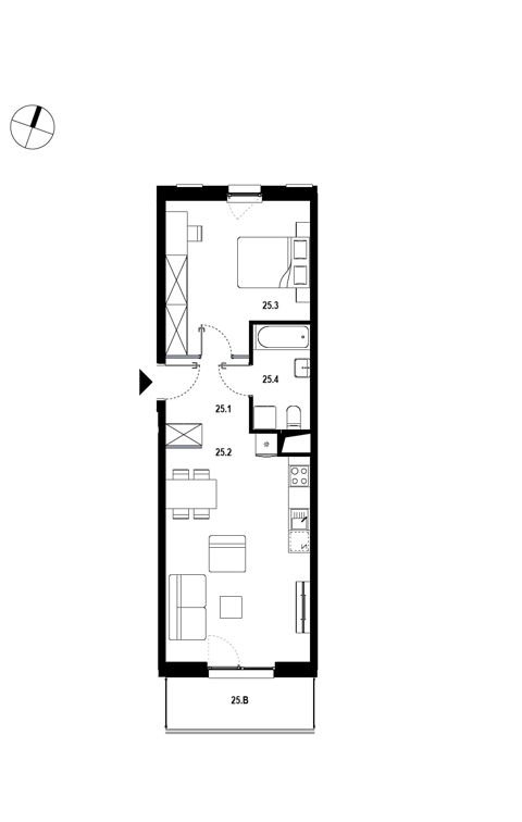 Plan 2 pok. 49m²