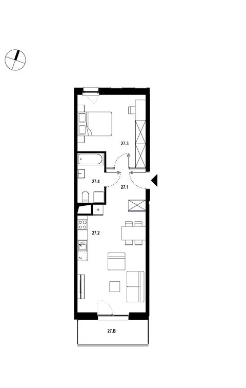 Plan 2 pok. 49m²