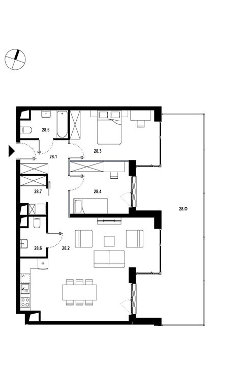Plan 3 pok. 83m²