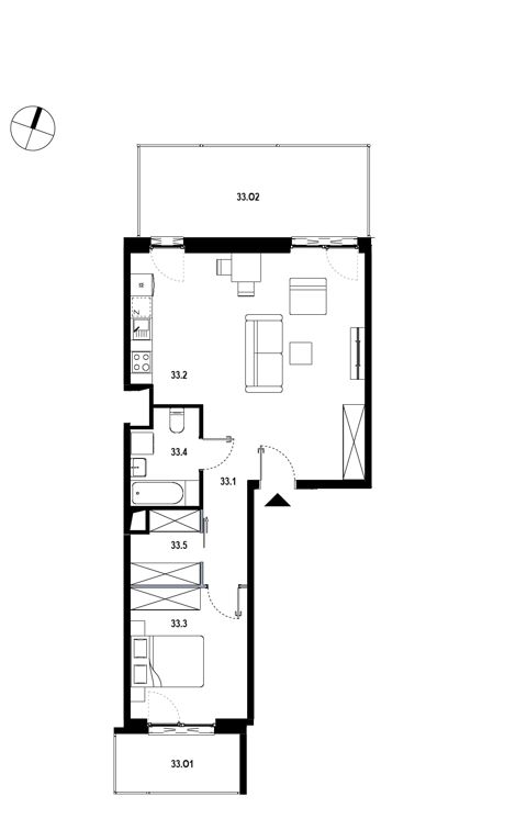 Plan 2 pok. 58m²