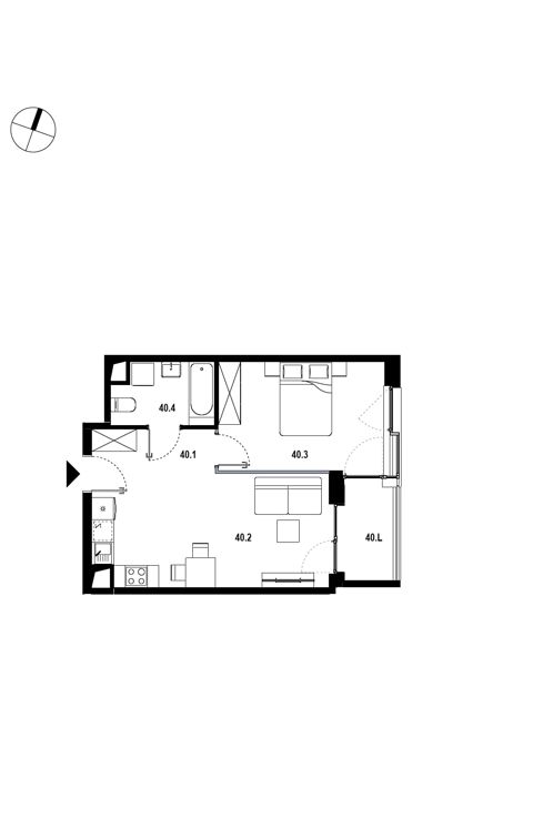 Plan 2 pok. 41m²