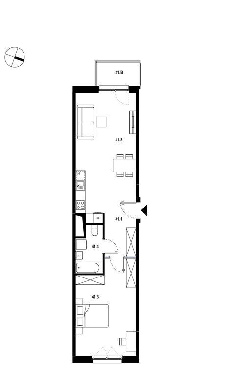 Plan 2 pok. 58m²