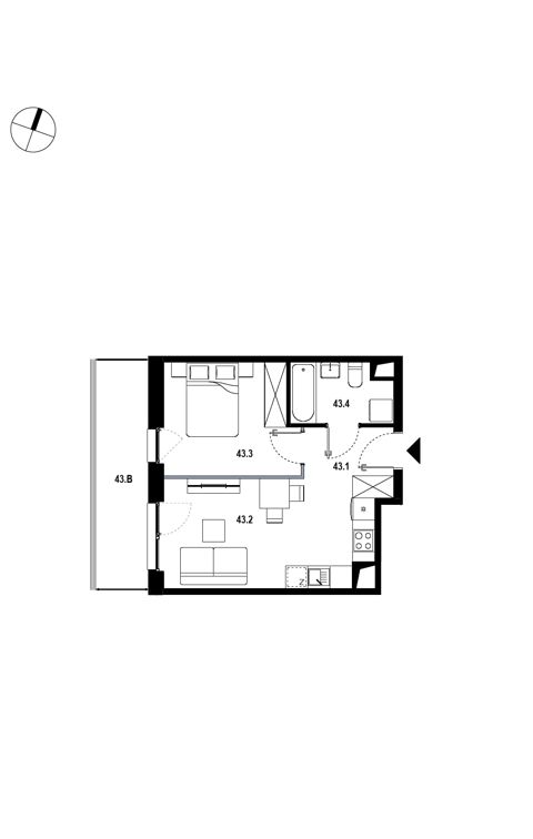 Plan 2 pok. 35m²