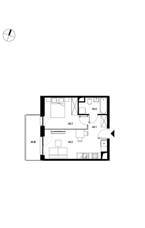 Plan 2 pok. 36m²