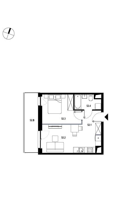 Plan 2 pok. 36m²