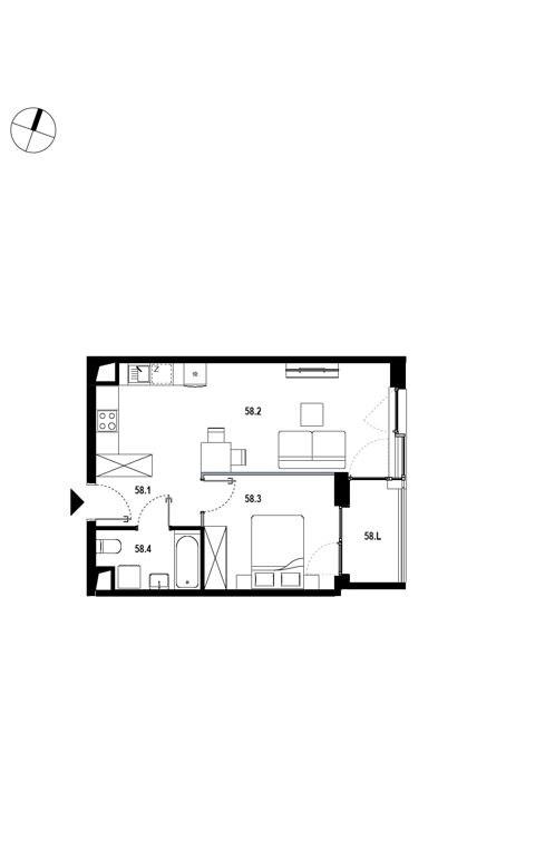 Plan 2 pok. 42m²