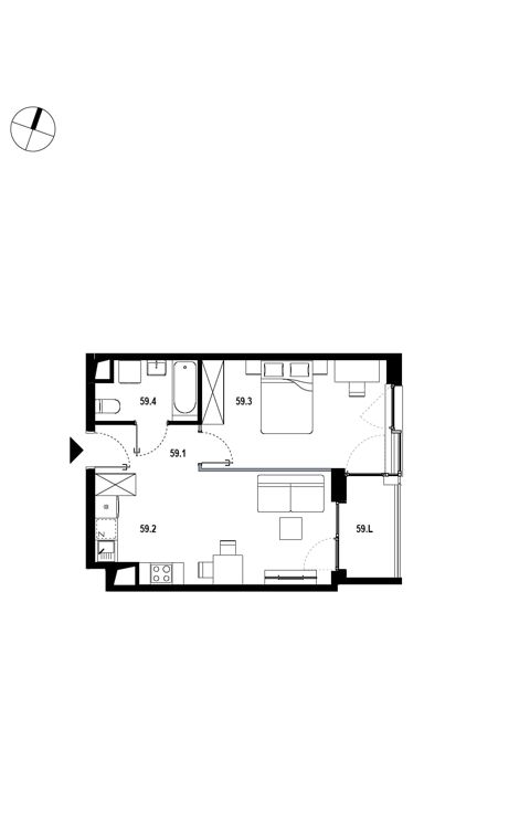 Plan 2 pok. 41m²