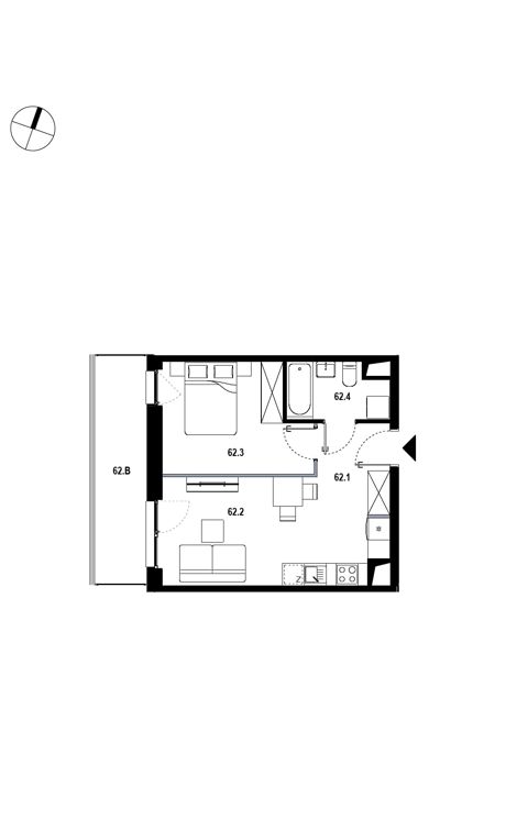 Plan 2 pok. 36m²