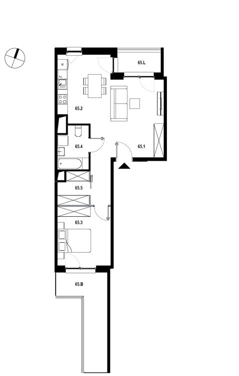 Plan 2 pok. 53m²