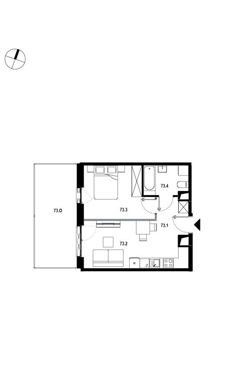 Plan 2 pok. 36m²