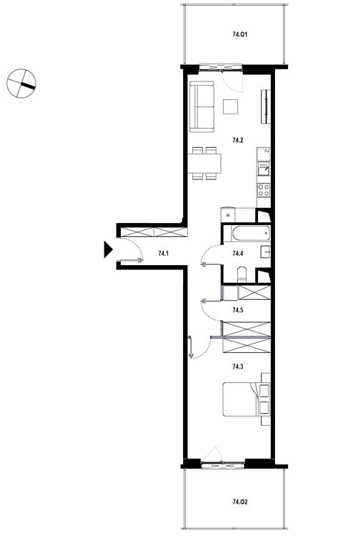 Plan 2 pok. 59m²