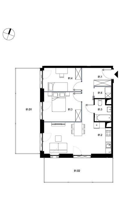 Plan 3 pok. 58m²