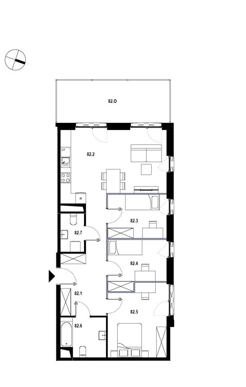 Plan 4 pok. 79m²