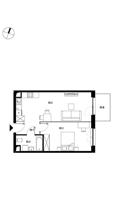 Plan 2 pok. 47m²