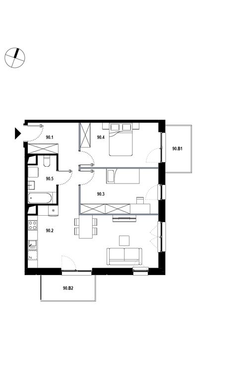 Plan 3 pok. 67m²