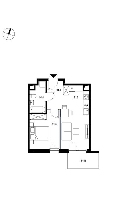 Plan 2 pok. 39m²