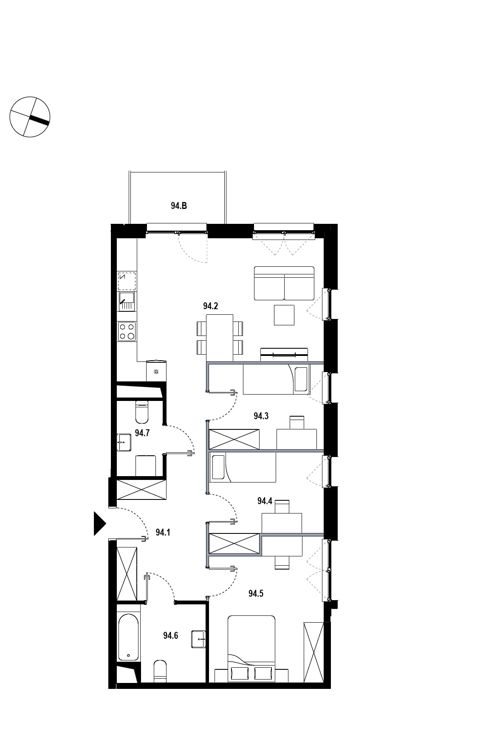 Plan 4 pok. 79m²