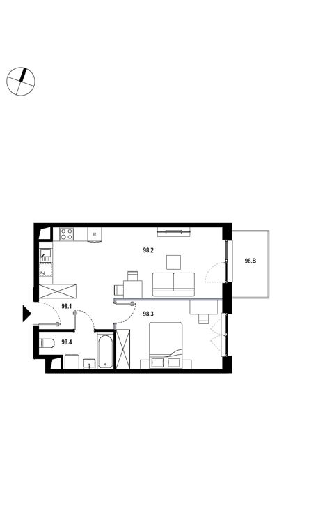 Plan 2 pok. 46m²