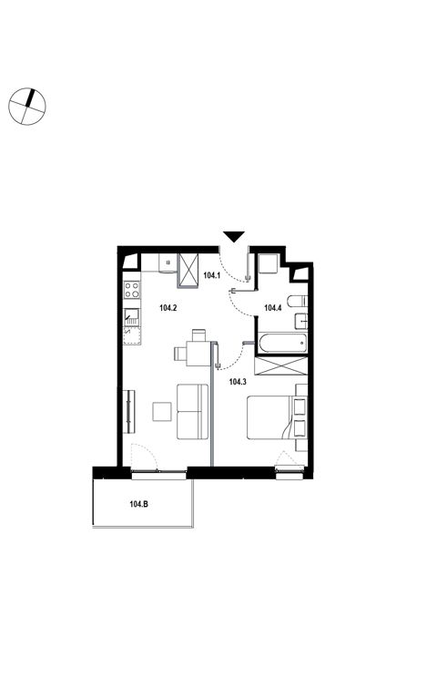 Plan 2 pok. 40m²