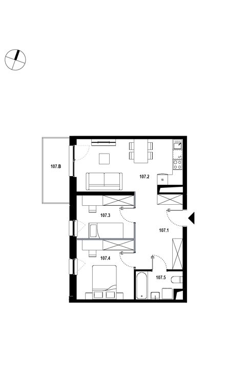 Plan 3 pok. 55m²