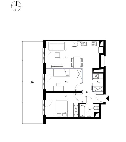 Plan 3 pok. 59m²