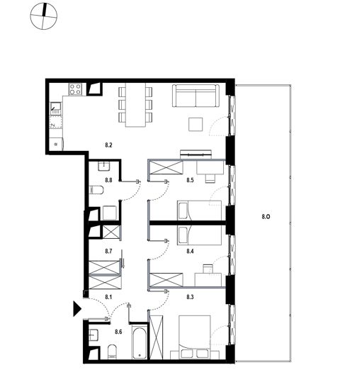 Plan 4 pok. 78m²
