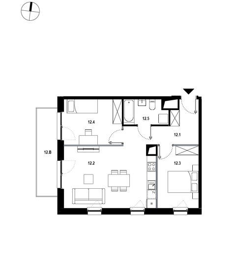 Plan 3 pok. 59m²