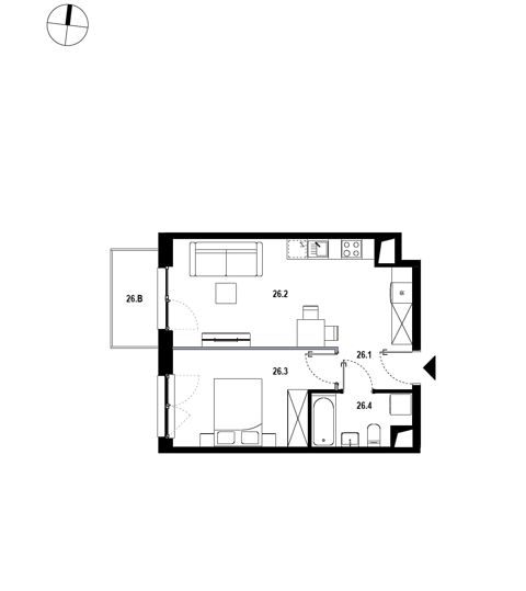 Plan 2 pok. 40m²