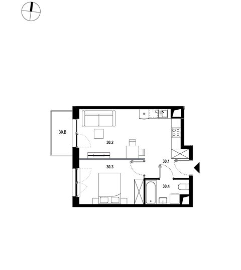 Plan 2 pok. 40m²