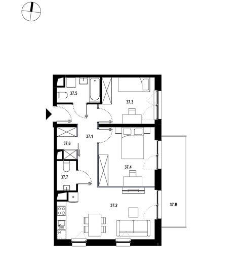Plan 3 pok. 60m²