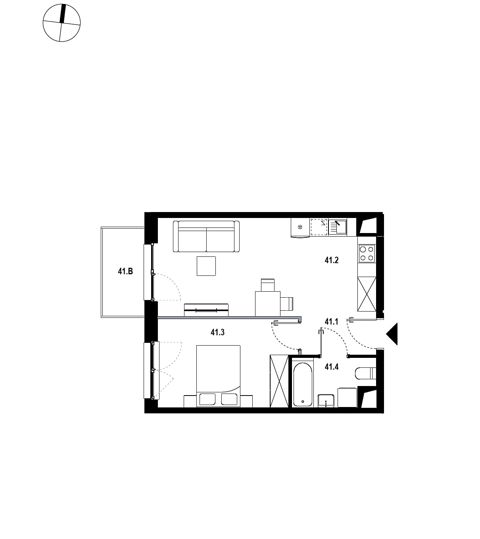 Plan 2 pok. 41m²