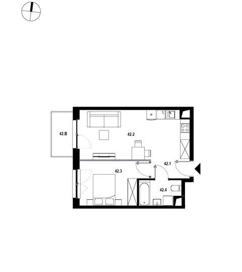 Plan 2 pok. 40m²