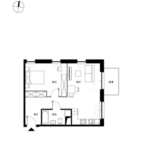 Plan 2 pok. 50m²