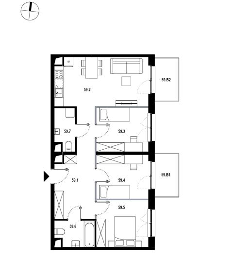 Plan 4 pok. 73m²