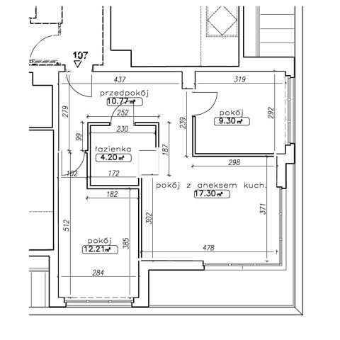 Plan 3 pok. 54m²