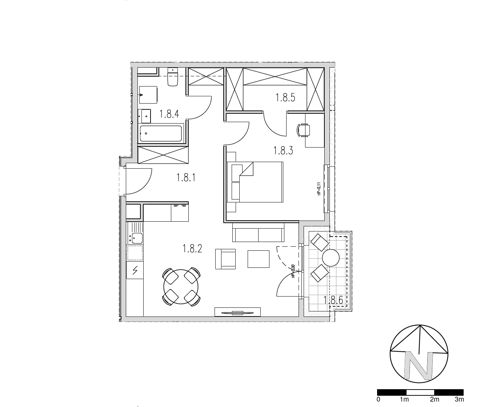 Plan 3 pok. 53m²