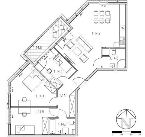Plan 4 pok. 87m²